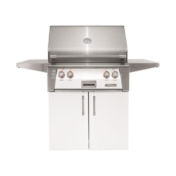 Alfresco ALXE 30-Inch Freestanding Propane Grill With Rotisserie in Signal White Matte - ALXE-30C-LP-SM9003