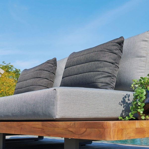 KETTLER 26 x 18 Line Fabric Carbon Throw Pillow