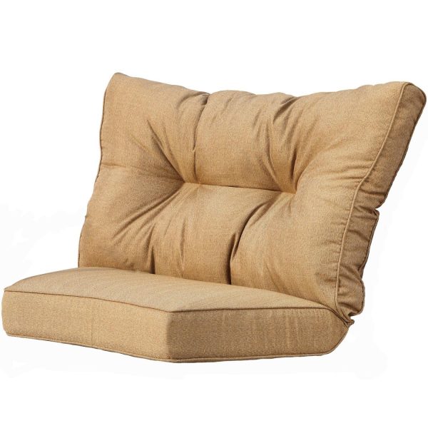 Darlee Santa Anita Replacement Crescent Sectional Arm Chair Sunbrella Cushion - Set of 3 - Sesame