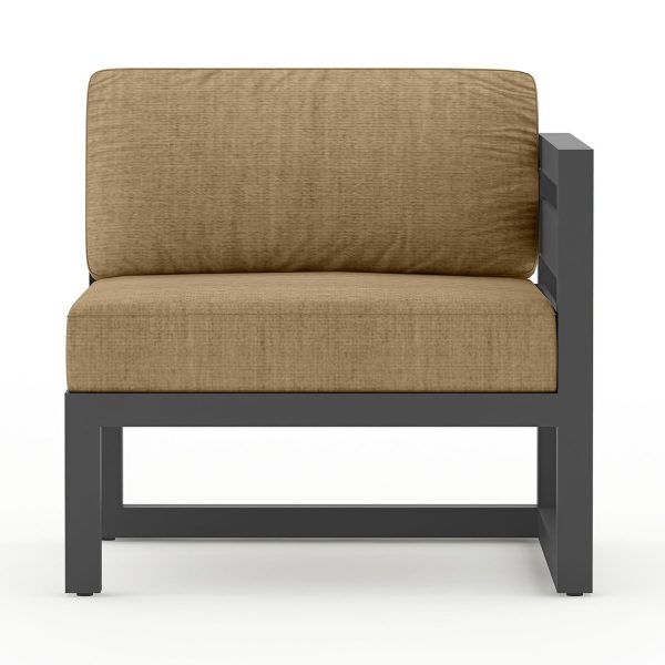 Misty Cove Aluminum Right Arm Section in Slate/Heather Beige by Lakeview Outdoor Designs