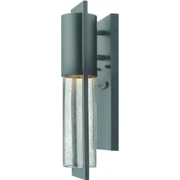 Hinkley Lighting Shelter One Light 16-Inch Dark Sky Outdoor Wall Light - Hematite - 1326HE