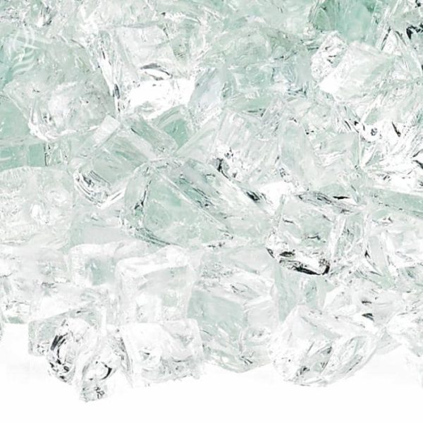 BBQGuys Signature 1/2-Inch Clear Fire Glass - 10 Pounds