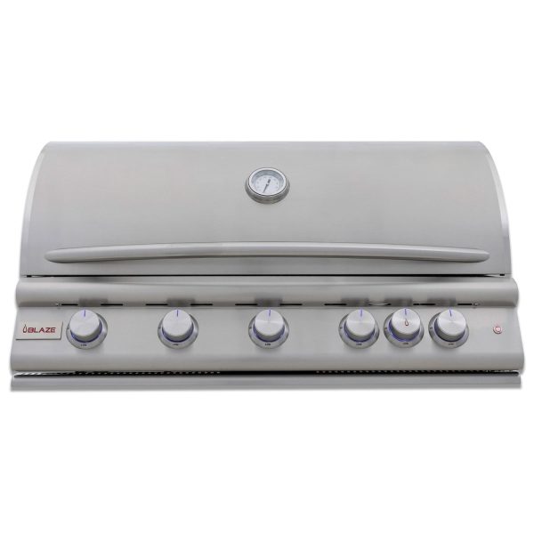 Blaze LTE+ 40-Inch 5-Burner Built-In Natural Gas Grill w/ Ceramic Flame Tamers