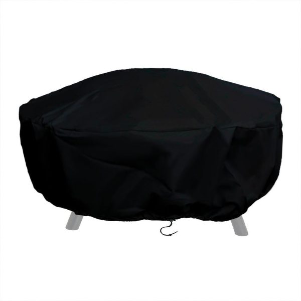 Ultimate Patio 60-Inch Heavy Duty Round Fire Pit Cover - Black