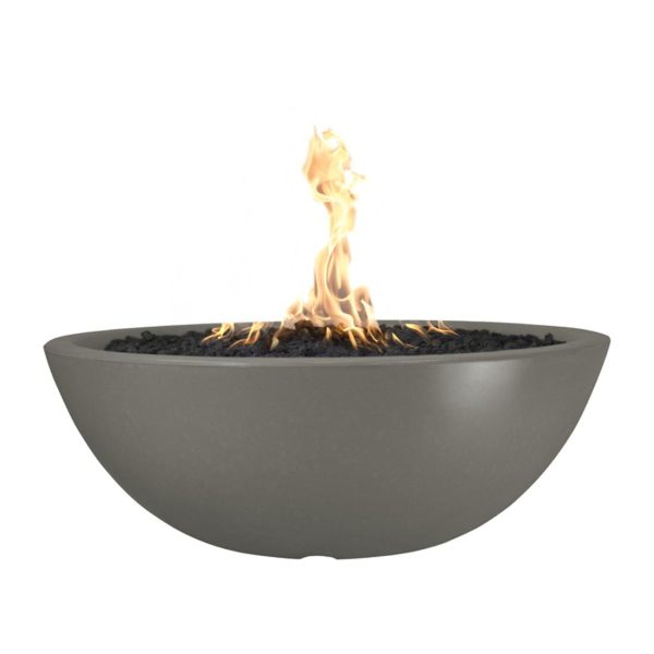 Sedona 48 Inch Round GFRC Propane Fire Pit in Ash by The Outdoor Plus