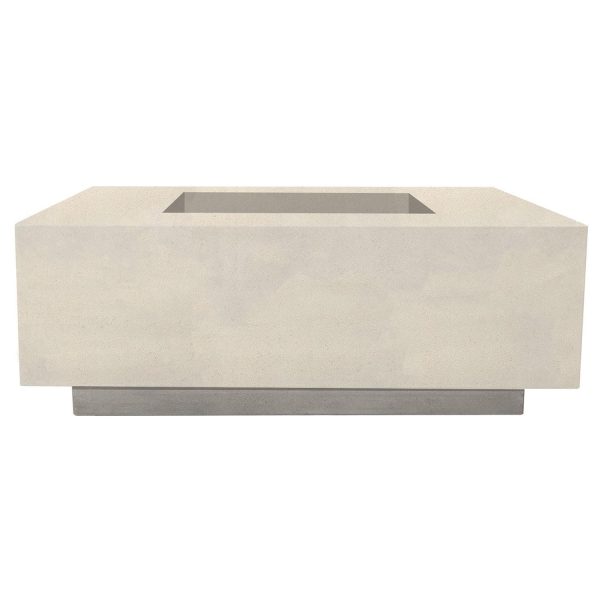 Cascata Bay 3 48 Inch Rectangular GFRC Natural Gas Fire Pit Table in Coastal by Lakeview Outdoor Designs