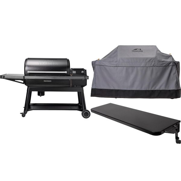 Traeger Ironwood XL Wood Pellet Grill W/ Pop-And-Lock Accessory Rail - Front Shelf & Grill Cover Included