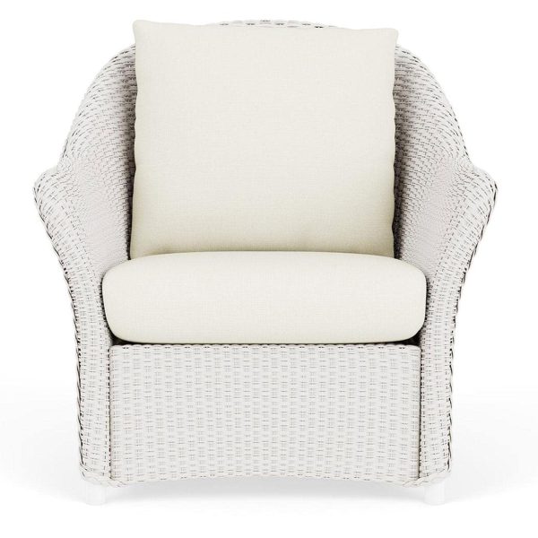 Weekend Retreat Lloyd Loom Club Chair in White/Sailcloth Salt by Lloyd Flanders