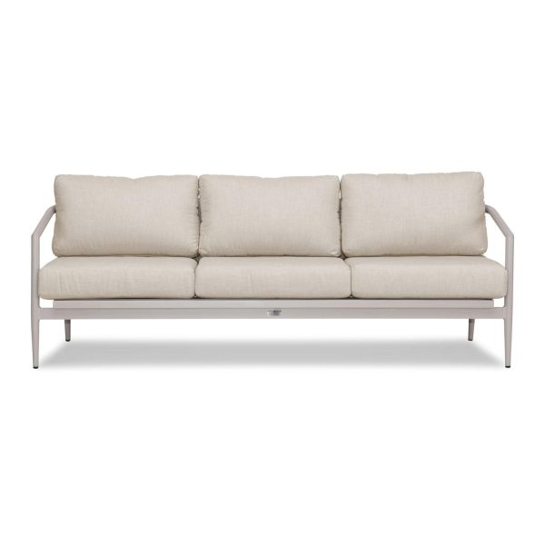 Midnight Cove 3 Person Aluminum Sofa in Urban Stone/Cast Silver by Lakeview Outdoor Designs