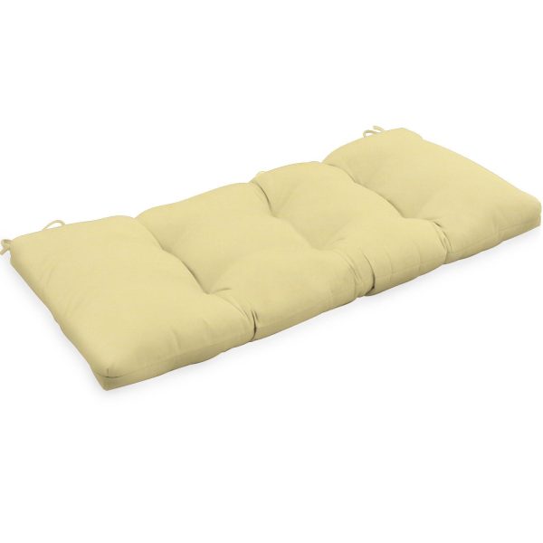 Sunbrella Canvas Buttercup Large Outdoor Replacement Bench Cushion By BBQGuys Signature