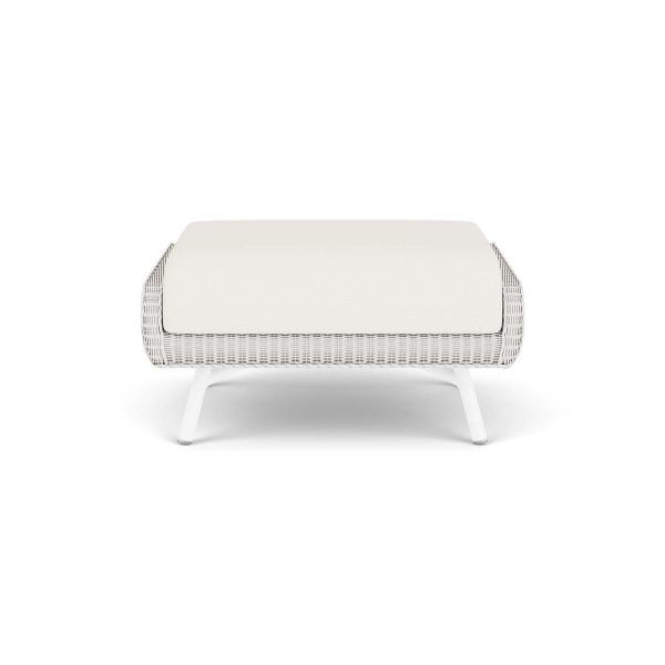 Essence Lloyd Loom Ottoman in White/Sailcloth Salt by Lloyd Flanders