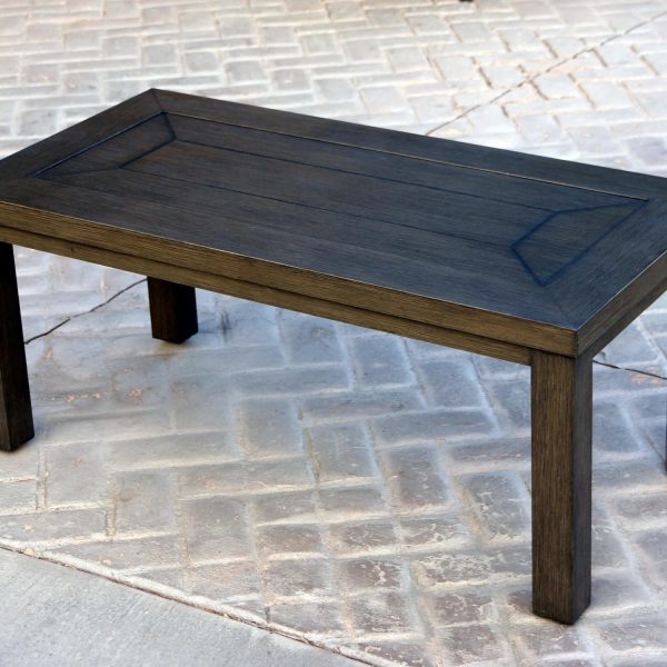 Brooklyn 43 X 21 Inch Cast Aluminum Coffee Table by Darlee