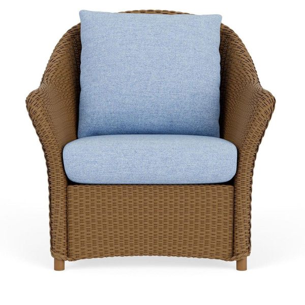 Weekend Retreat Lloyd Loom Club Chair in Hickory/Demo Skyway by Lloyd Flanders