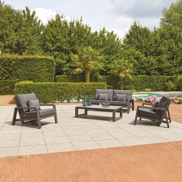 Boston Select 4 Pc Aluminum Reclining Lounge Set By KETTLER