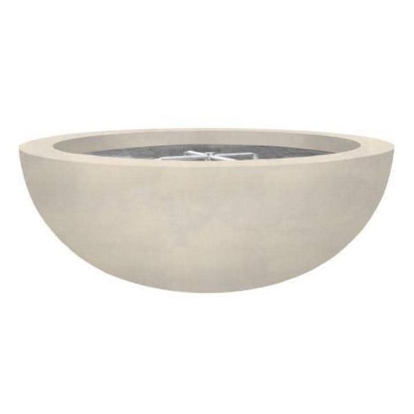 Valley Bay 4 48 Inch Round GFRC Propane Fire Bowl in Coastal by Lakeview Outdoor Designs