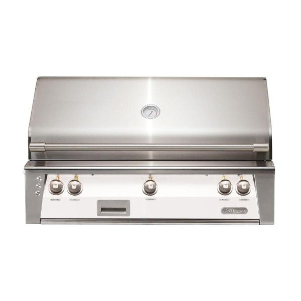 Alfresco ALXE 42-Inch Built-In Natural Gas Grill With Rotisserie in Signal White Matte - ALXE-42-NG-SM9003