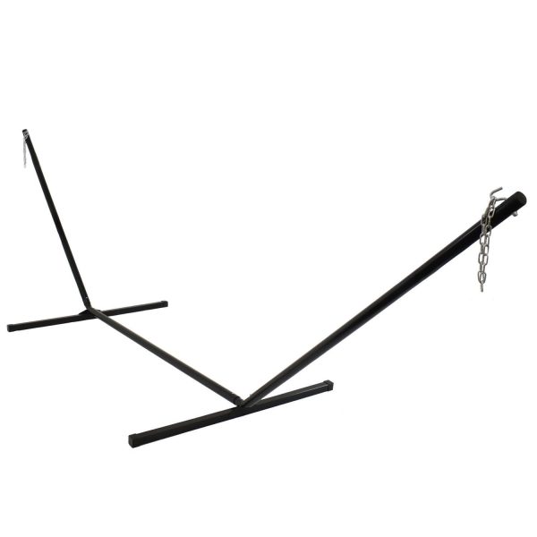 Ultimate Patio Heavy-Duty Steel Beam Hammock Stand - Black