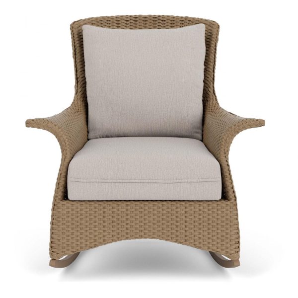 Mandalay Lloyd Loom Rocking Club Chair in Fawn/Remy Cloud by Lloyd Flanders