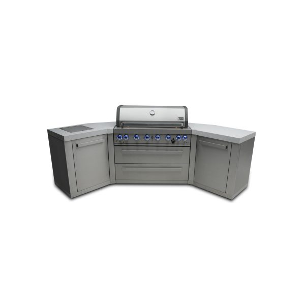 Mont Alpi 10 Ft U-Shaped Propane Outdoor Kitchen Island w/ Side Burner- MAi805-45