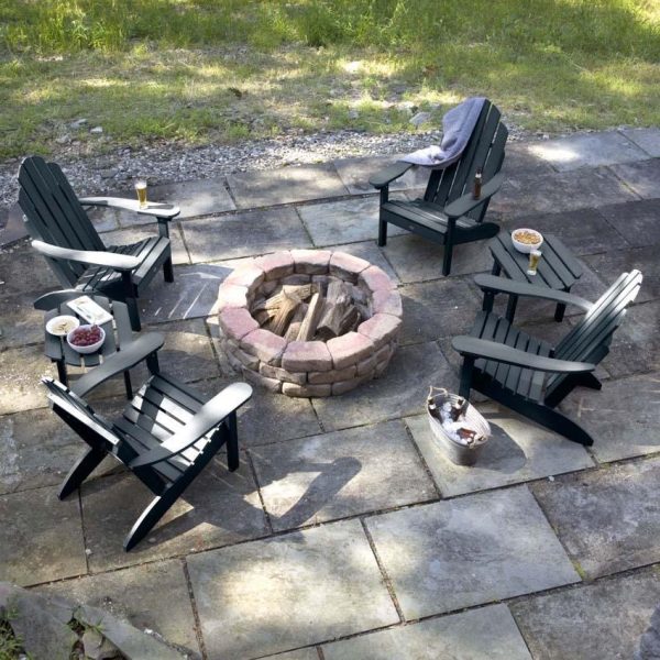 Paradise Key 6 Pc Recycled Plastic Seating Set in Federal Blue by Lakeview Outdoor Designs
