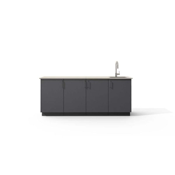 Urban Bonfire Perseid Outdoor Kitchen w/ Danae Dekton Countertop & Anthracite Finish - B-Perseid Outdoor Kitchen -Danae-Anthracite