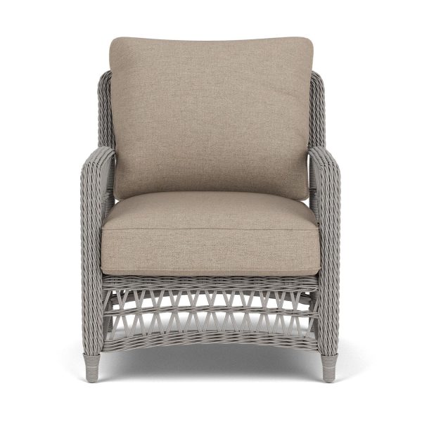 Mackinac Wicker Club Chair in Putty/Demo Oatmeal By Lloyd Flanders