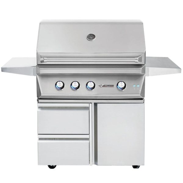 Twin Eagles 36-Inch 3-Burner Propane Gas Grill with Infrared Rotisserie Burner On Deluxe Cart