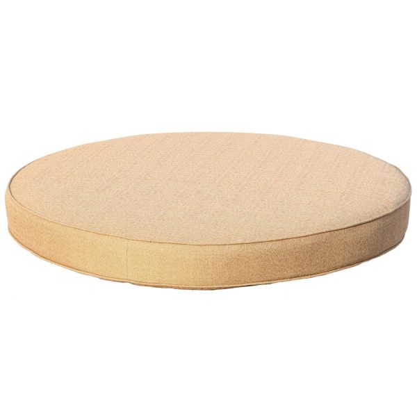 Darlee Santa Anita Replacement Round Cocktail Ottoman Cushion - Sesame