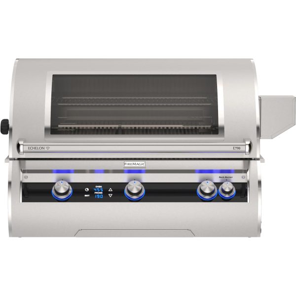 Fire Magic Echelon Diamond E790i 36-Inch Built-In Natural Gas Grill w/ Rotisserie, Magic Window & Digital Thermometer - E790I-9L1N-W
