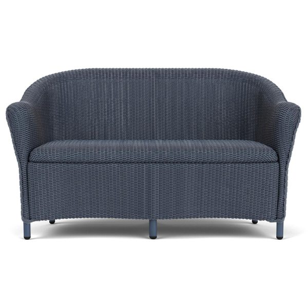 Reflections Lloyd Loom Loveseat in Denim Blue by Lloyd Flanders