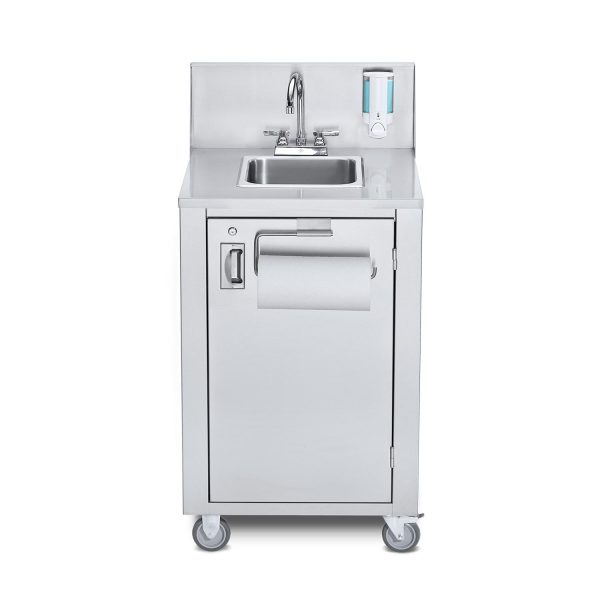 Crown Verity Stainless Spacesaver Hot & Cold Water Sink - CV-PHS-4