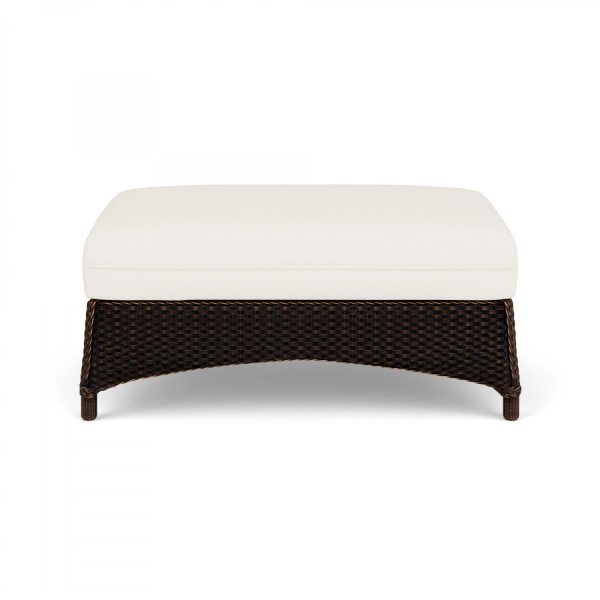 Mandalay Lloyd Loom Large Ottoman in Mink/Sailcloth Salt by Lloyd Flanders