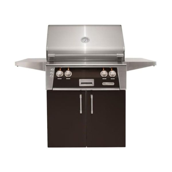 Alfresco ALXE 30-Inch Freestanding Natural Gas Grill With Rotisserie in Jet Black Matte - ALXE-30C-NG-SM9005
