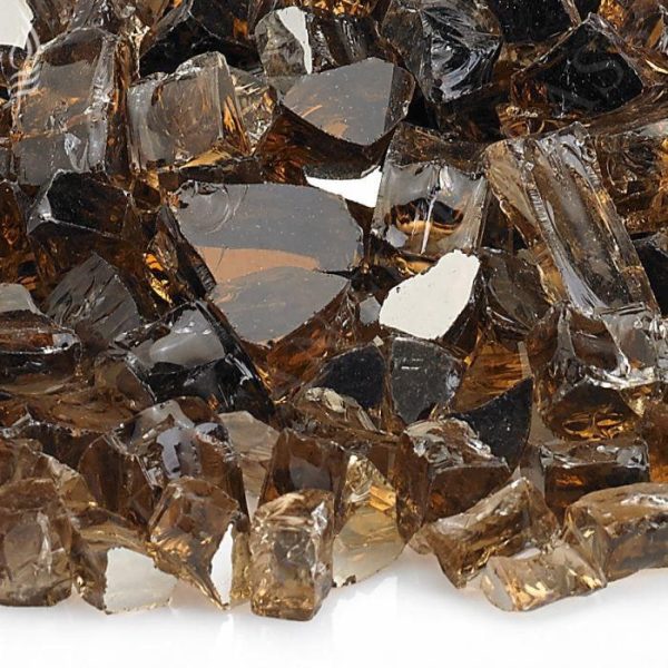 BBQGuys Signature 1/2-Inch Copper Reflective Fire Glass - 10 Pounds