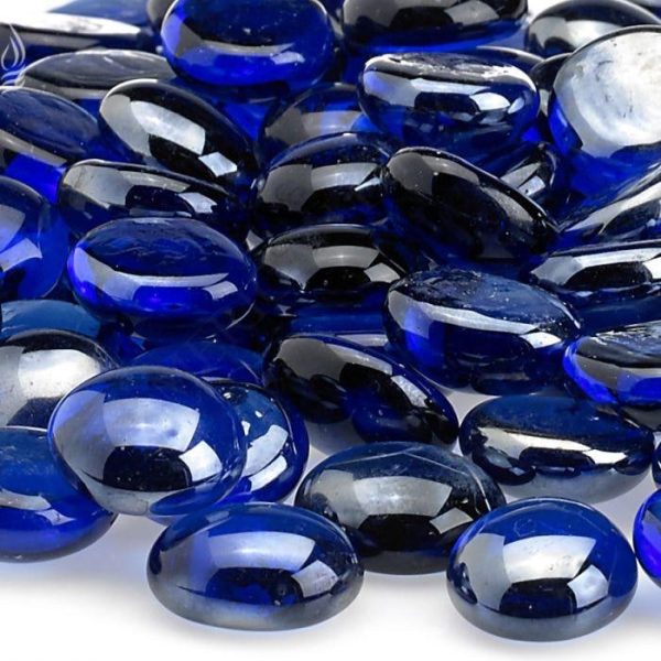 BBQGuys Signature 3/4-Inch Royal Blue Luster Fire Beads - 10 Pounds