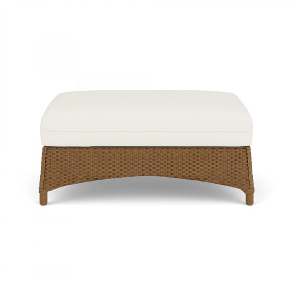 Mandalay Lloyd Loom Large Ottoman in Hickory/Sailcloth Salt by Lloyd Flanders