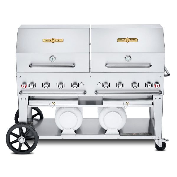 Crown Verity 60-Inch Club Series Grill Dome Package W/Horizontal Tanks - CV-CCB-60RDP