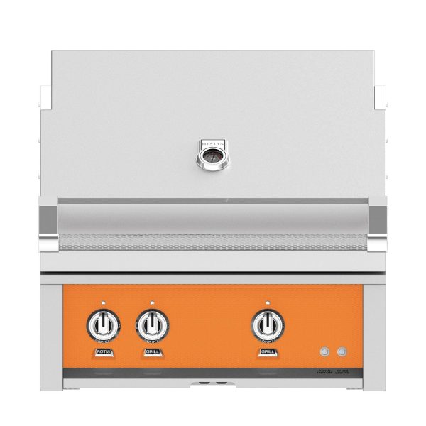 Hestan 30-Inch Built-In Propane Gas Grill W/ Sear Burner & Rotisserie - Citra - GMBR30-LP-OR