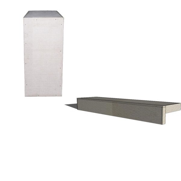 Universal 18 Inch Outdoor Kitchen Filler Cabinet - ADA And Universal 18 Inch Ready To Finish Overhang Raised Bar