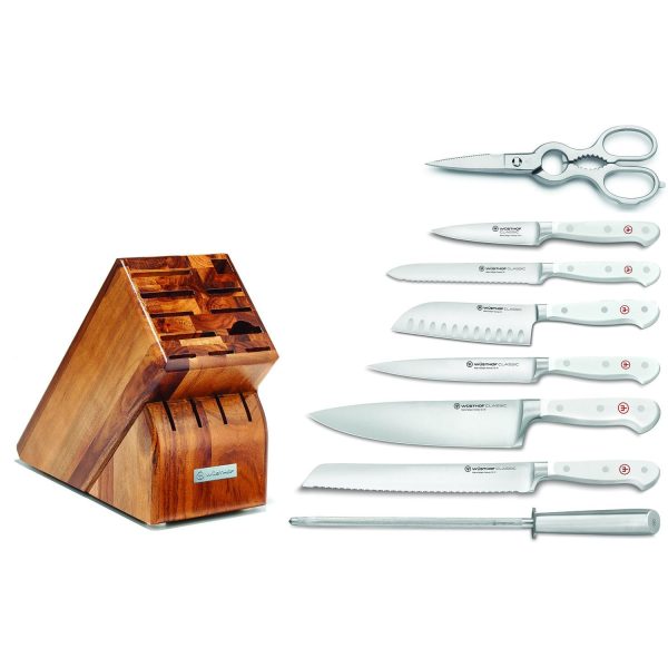 Wusthof Classic White 9-piece Knife Block Set - 1090270801