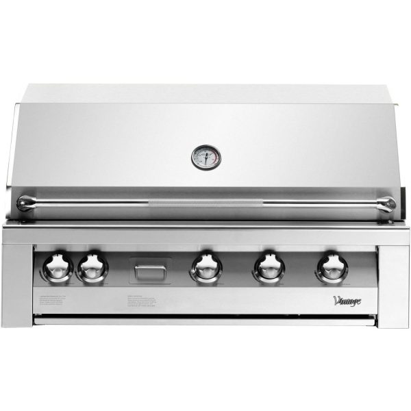 Vintage 42 Inch Stainless Steel Built-In Natural Gas Grill - VBQ42G-N