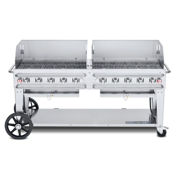 Crown Verity 72-Inch Single Inlet (Bulk Tanks Only) Rental Propane Grill Windguard Package - CV-RCB-72WGP-SI-BULK