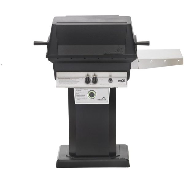 PGS T-Series T30 Commercial Cast Aluminum Propane Gas Grill With Timer On Black Patio Base