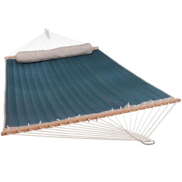 Ultimate Patio Quilted Double Hammock w/ Pillow - Tidal Wave