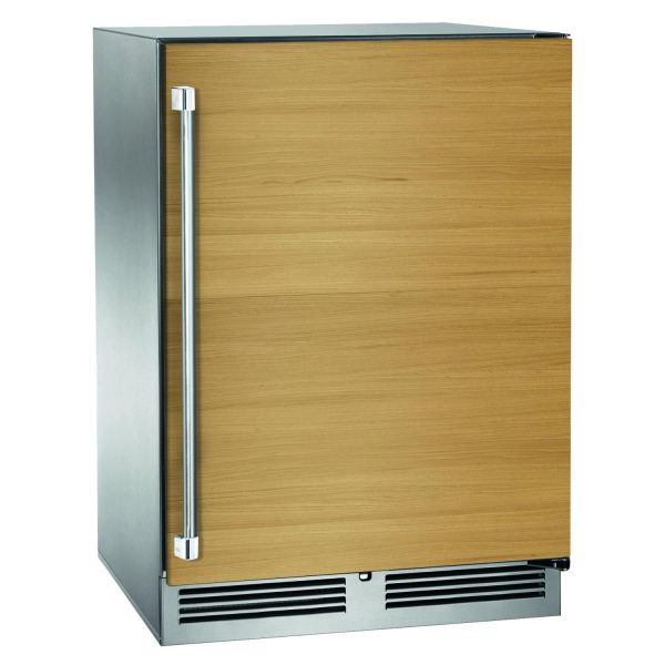 Perlick 24-Inch Signature Series Stainless Steel Panel Ready Outdoor Refrigerator w/ Door Lock - Right Hinged - HP24RO-4-2RL