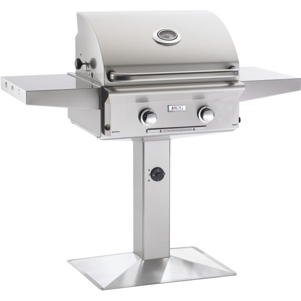American Outdoor Grill L-Series 24-Inch 2-Burner Propane Gas Grill On Pedestal - 24PPL-00SP