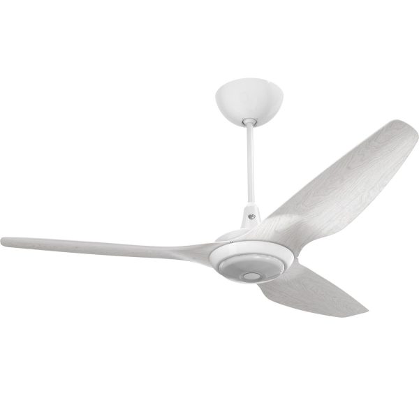 Big Ass Fans 60-Inch Haiku Ceiling Fan Universal Mount W/12-Inch Downrod & Downlight in White/Driftwood - MK-HK4-052506A259F772G10I12S2