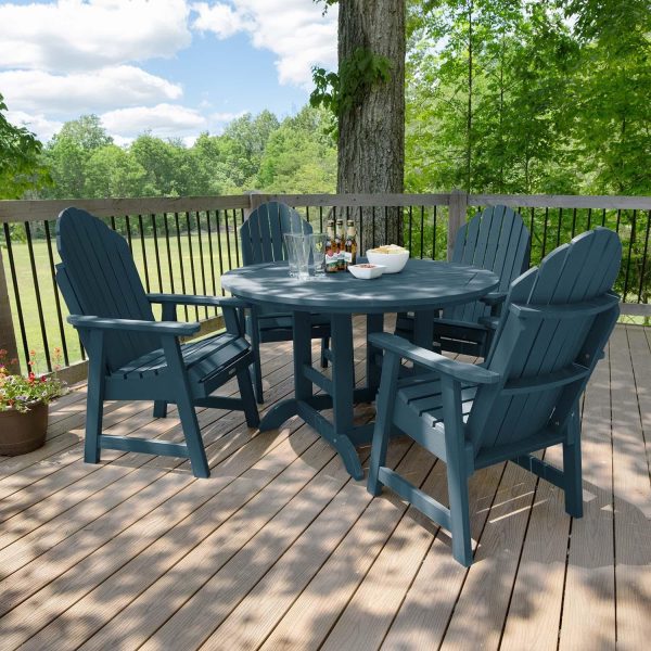 Dream Bay 5 Pc Recycled Plastic Dining Set in Nantucket Blue by Lakeview