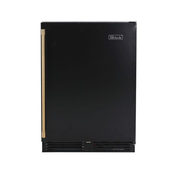 Perlick 24 Inch 5.2 Cu. Ft. Signature Series Marine & Coastal Series Stainless Steel Outdoor Freezer & Factory Installed Matte Black Solid Door - Left Hinge