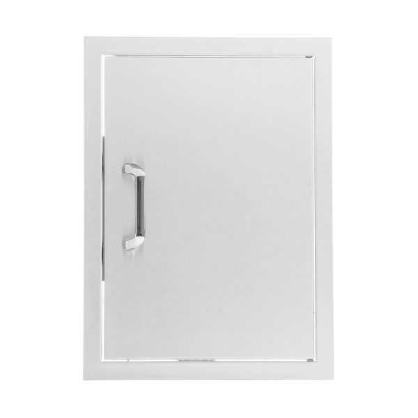 BBQGuys Signature 18-Inch Stainless Steel Reversible Single Access Door - Vertical - Traditional